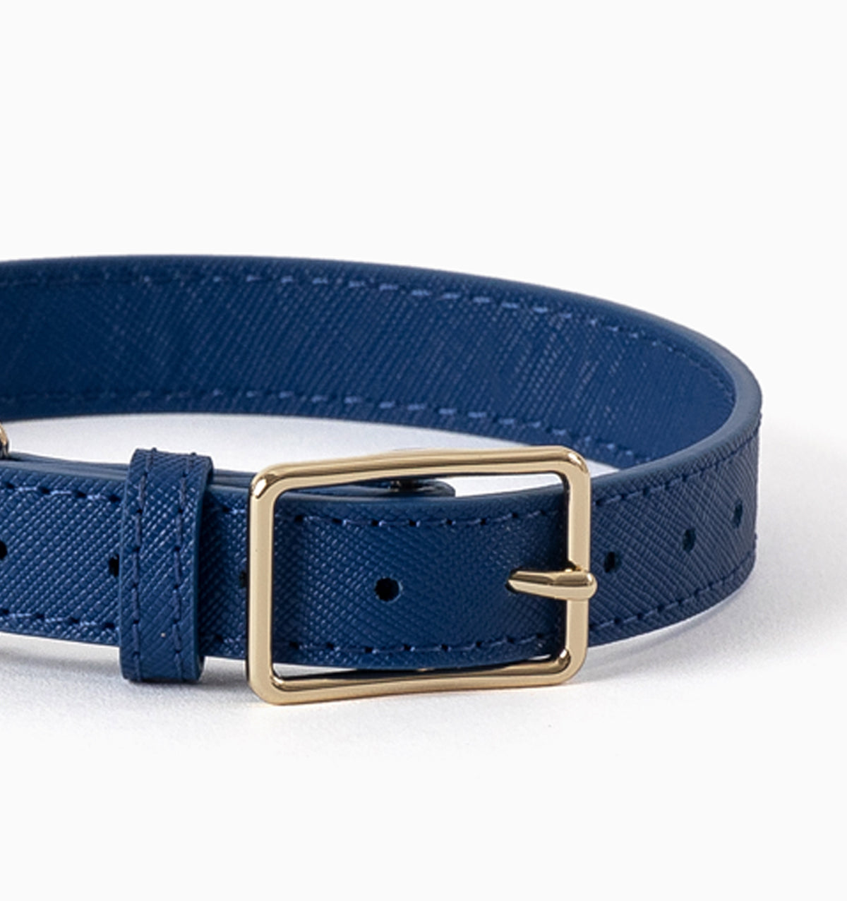 MISTER WOOF Cobalt Blue Leather Collar Dog Pet Collar Australia