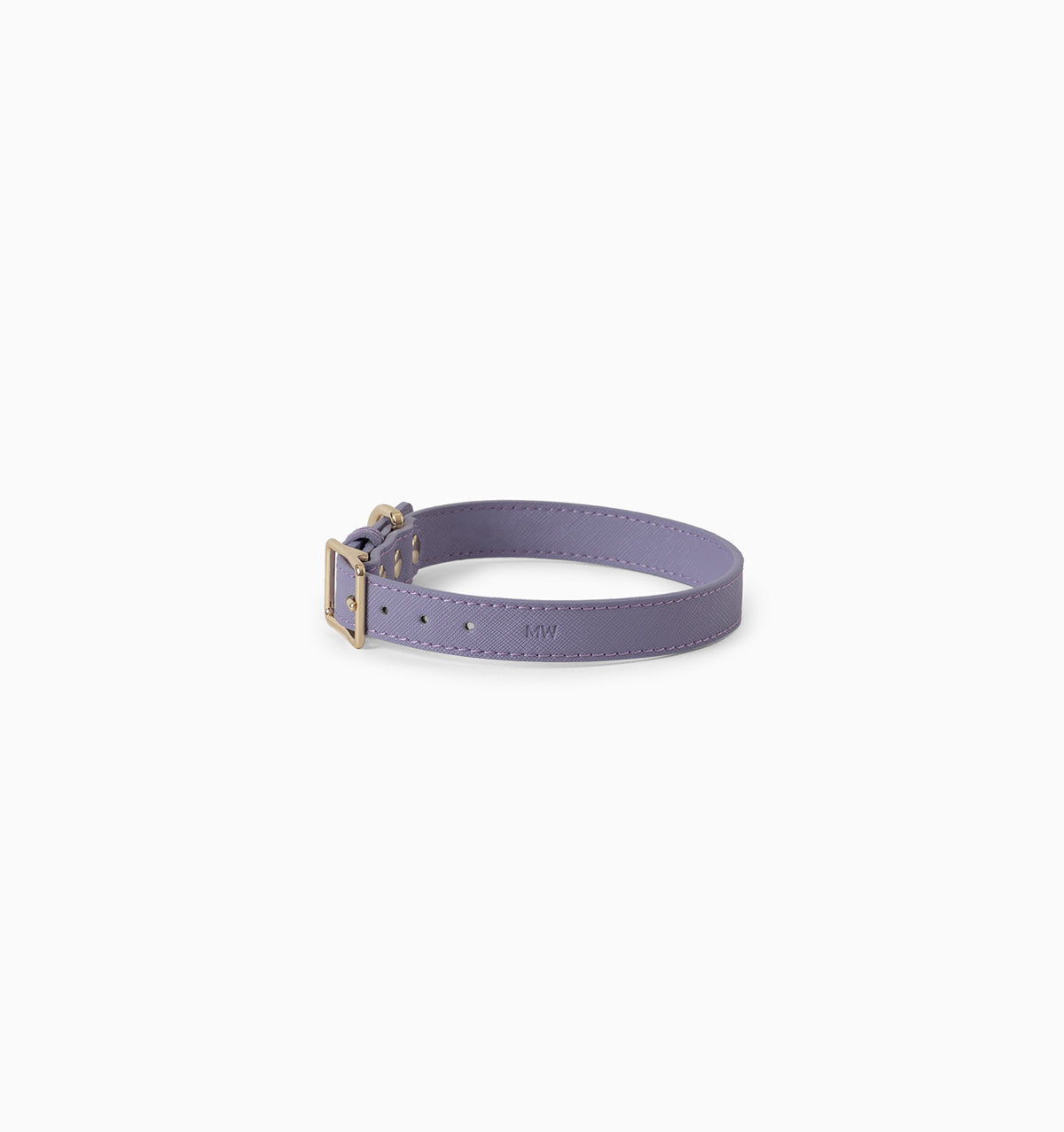 Lilac Leather Dog Collar