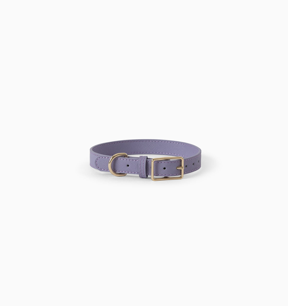Lilac Leather Dog Collar