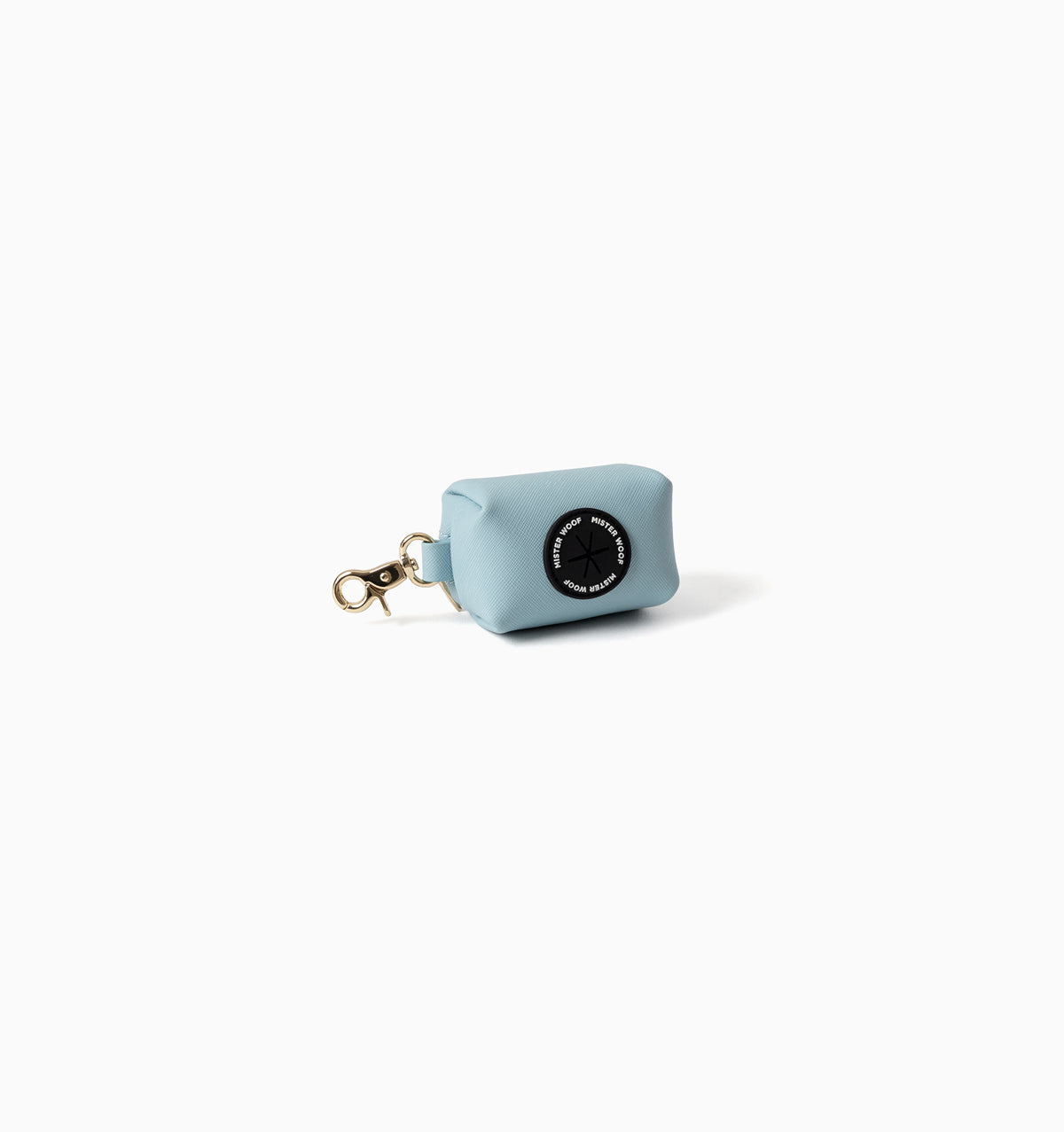 Pale Blue Leather Poop Bags
