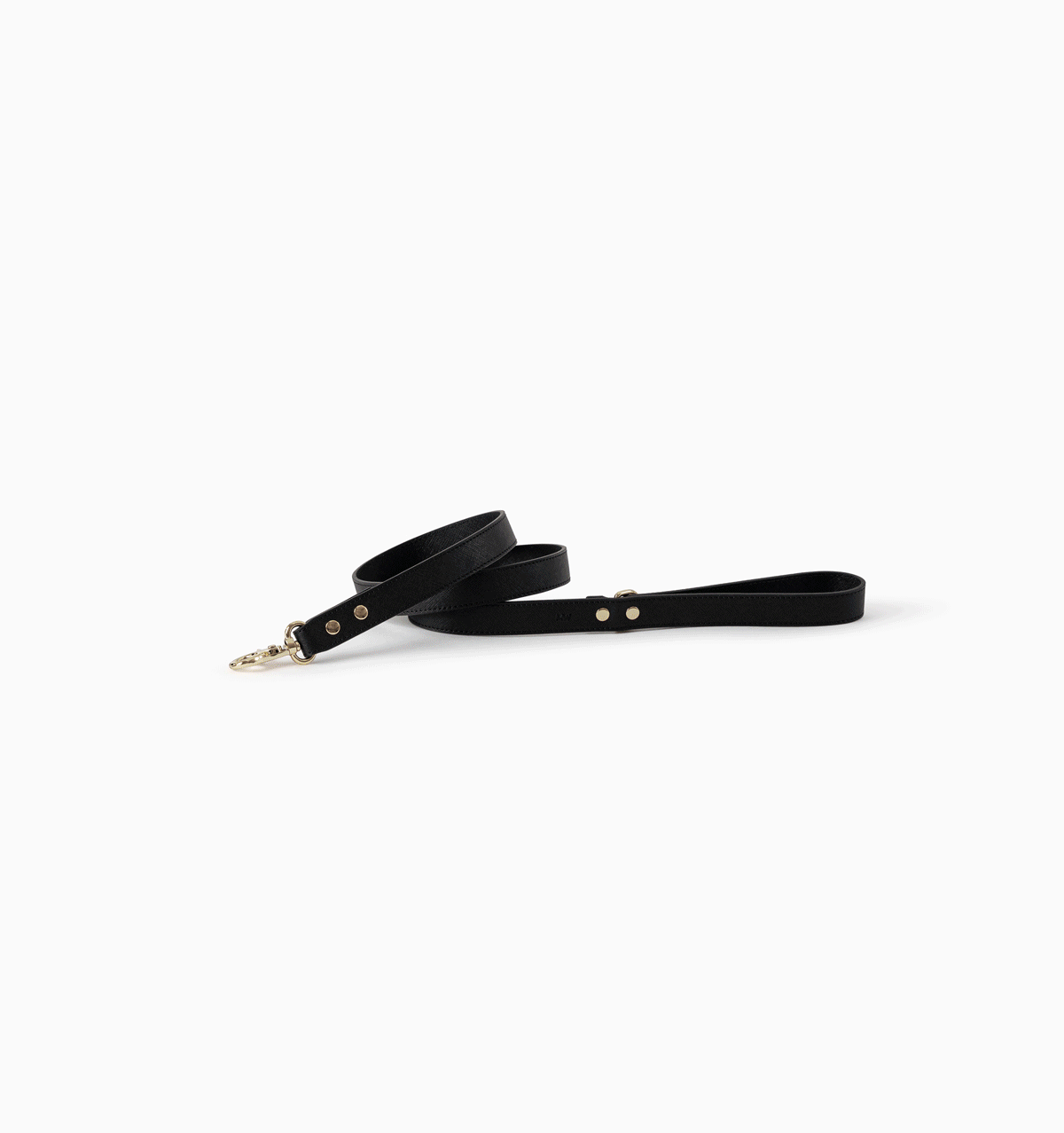 Jet Black Standard Leather Dog Lead