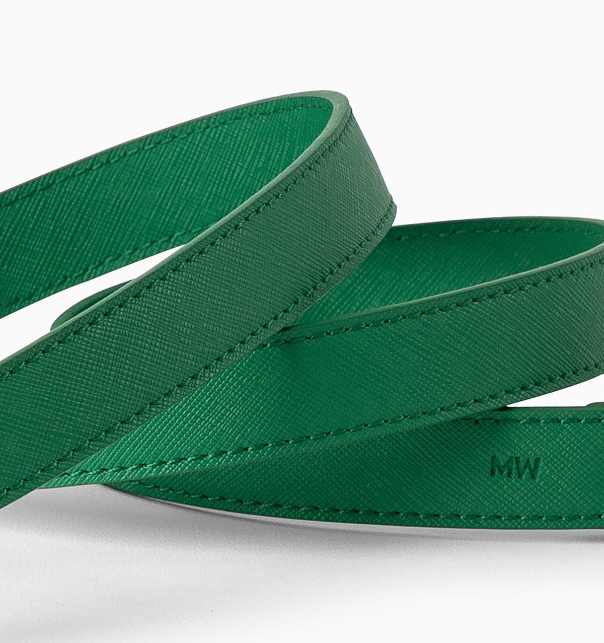Bright Green Standard Leather Dog Lead