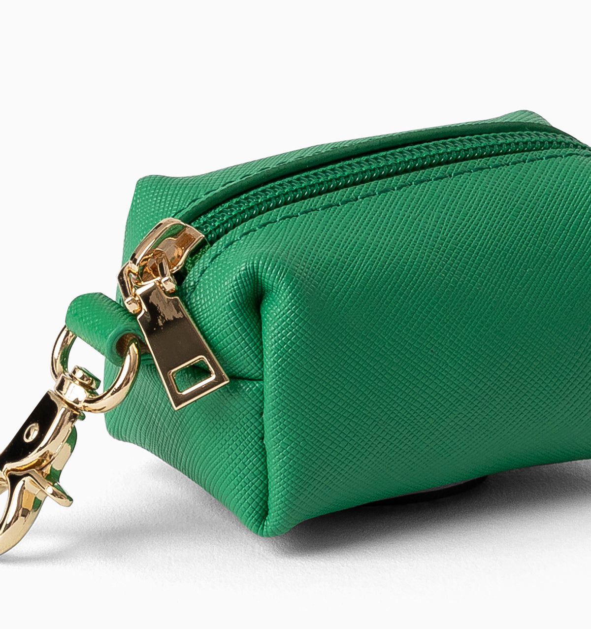 Bright Green Leather Poop Bag Holder