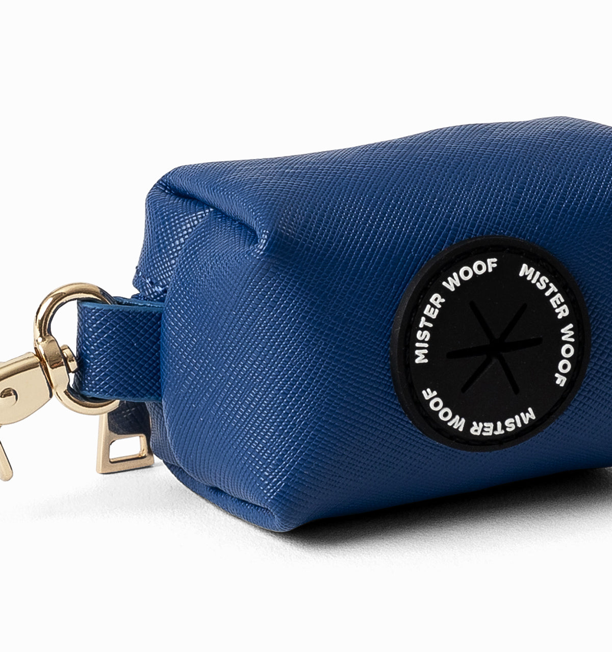 Cobalt Blue Leather Poop Bag Holder