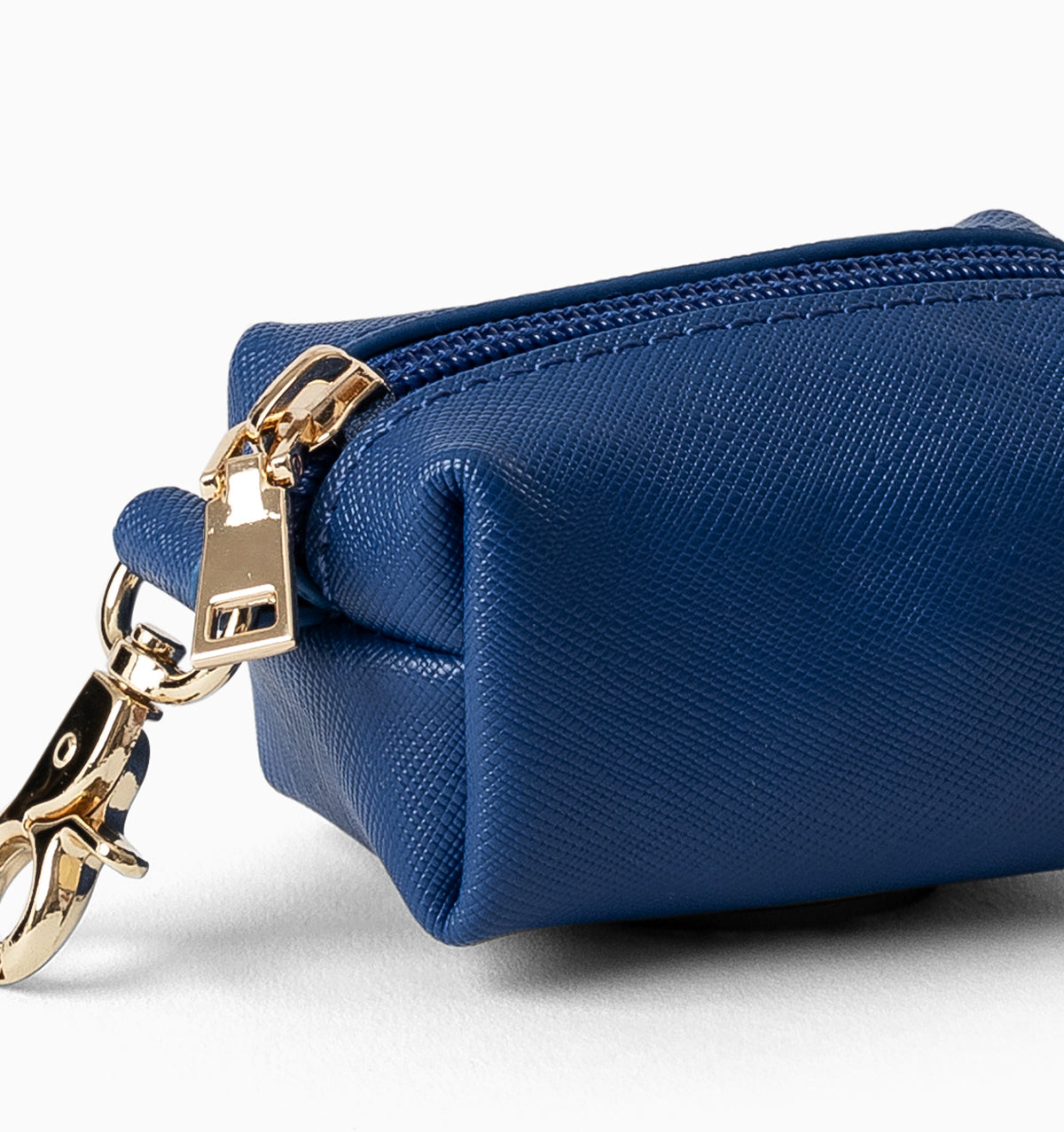 Cobalt Blue Leather Poop Bag Holder