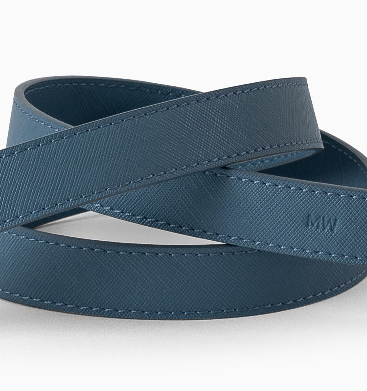 Denim Blue Standard Leather Dog Lead