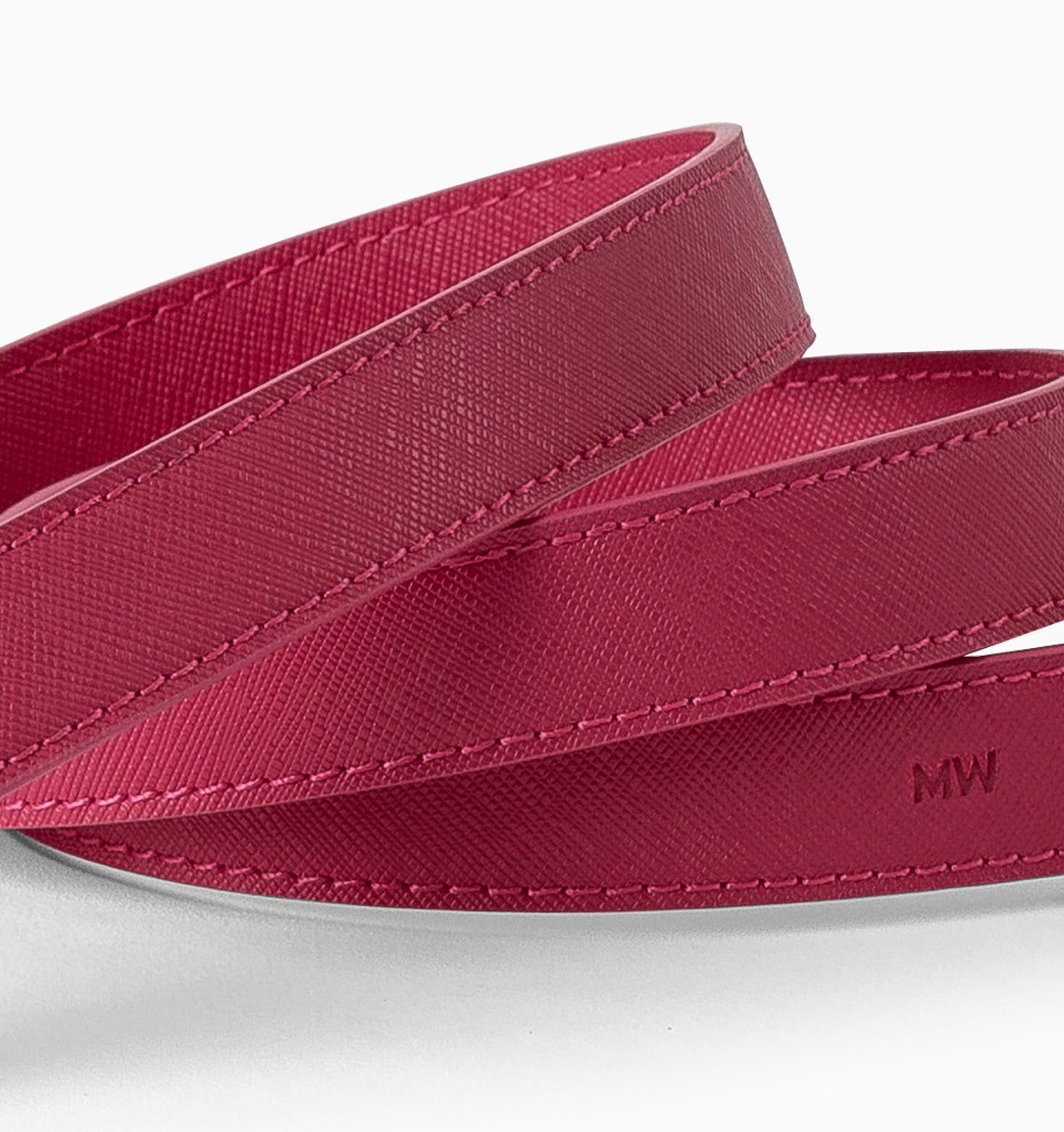 Hot Pink Standard Leather Dog Lead