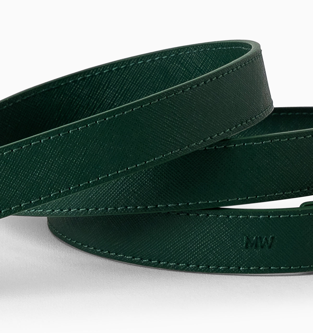 Hunter Green Standard Leather Dog Lead