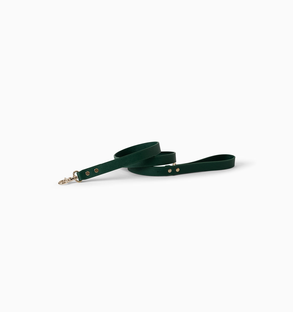 Hunter Green Standard Leather Dog Lead