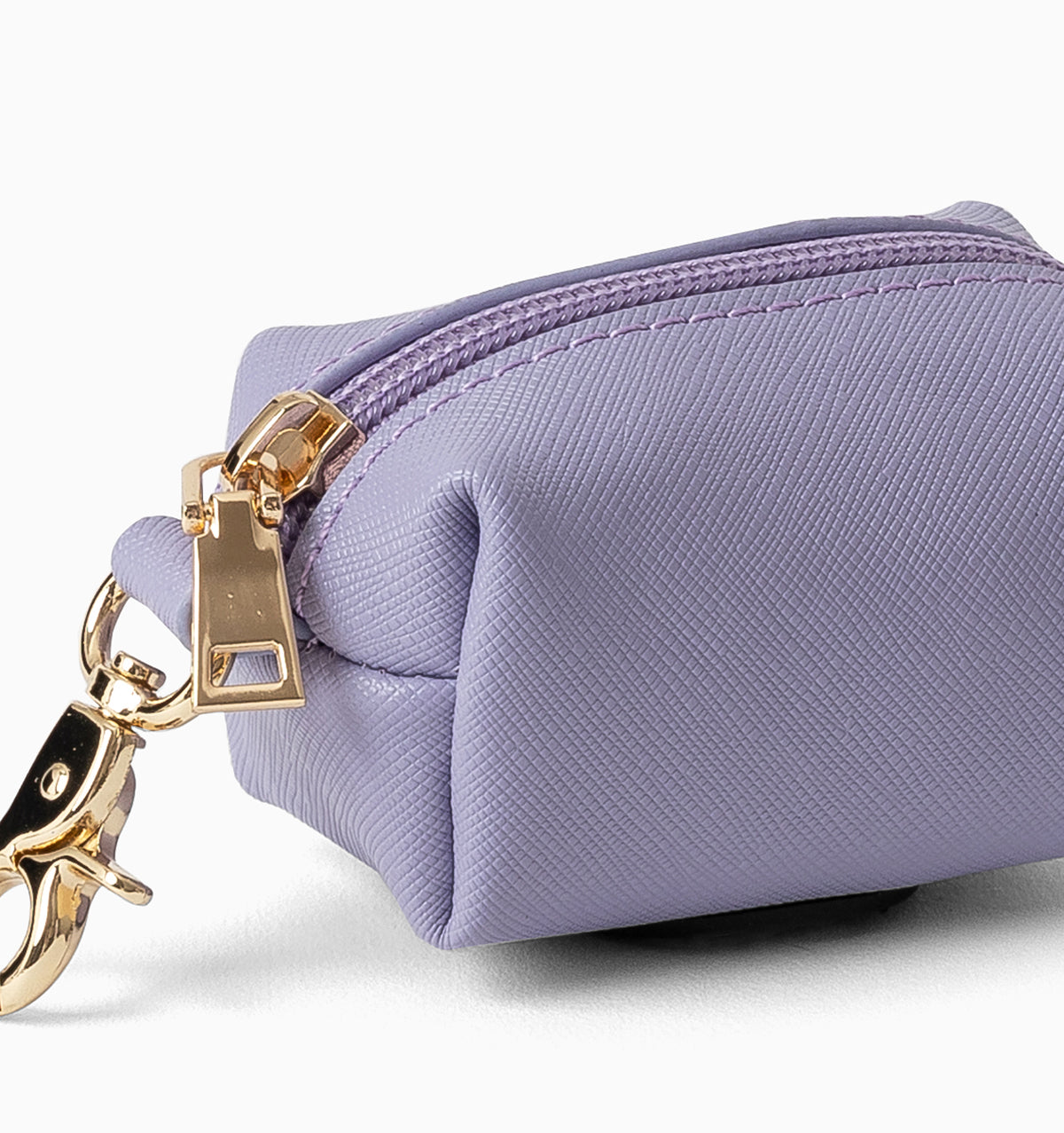 Lilac Leather Poop Bag Holder