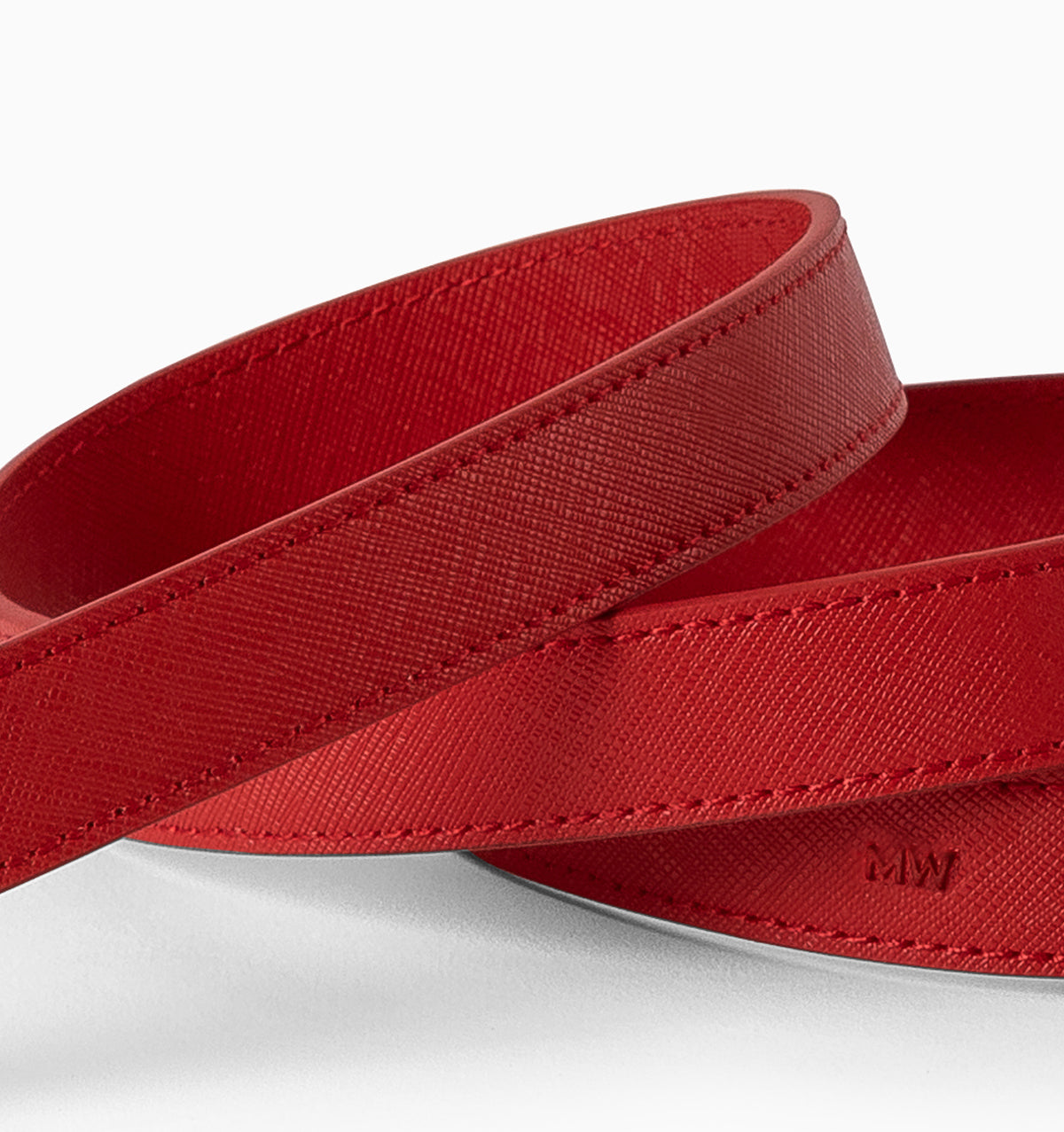 Red Leather Standard Dog Lead