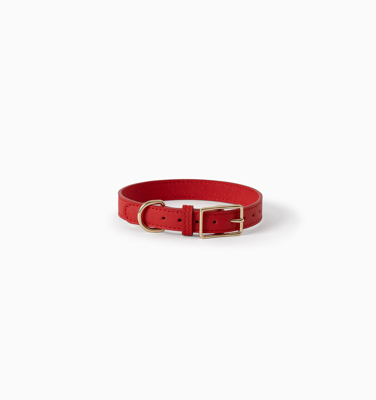 Red Leather Dog Collar