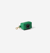 Bright Green Leather Poop Bag Holder