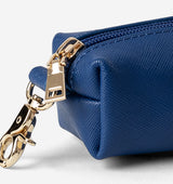 Cobalt Blue Leather Poop Bag Holder