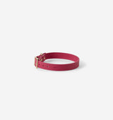 Hot Pink Leather Dog Collar