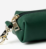 Hunter Green Leather Poop Bag Holder