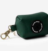 Hunter Green Leather Poop Bag Holder