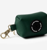 Hunter Green Leather Poop Bag Holder