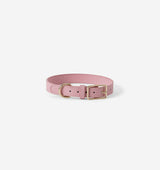 Soft Pink Leather Dog Collar