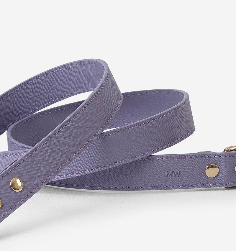 Lilac Standard Leather Dog Lead