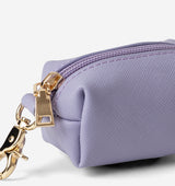 Lilac Leather Poop Bag Holder