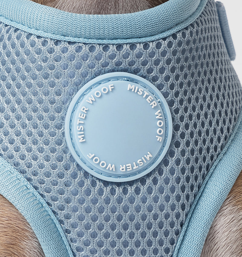 Pale Blue Dog Harness