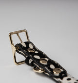 Polka Dot Leather Dog Collar