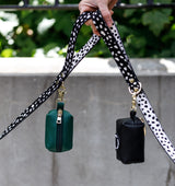 Hunter Green Leather Poop Bag Holder