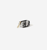 Snakeskin Print Leather Poop Bag Holder