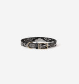 Snakeskin Print Leather Dog Collar