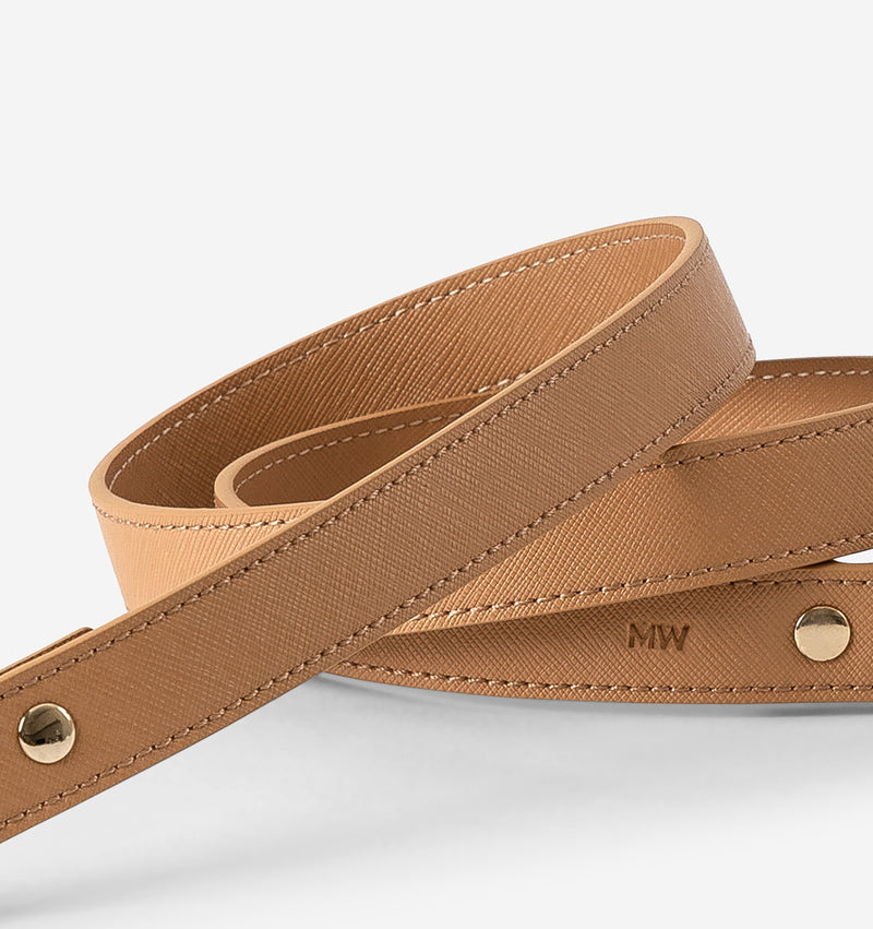 Tan Leather Standard Dog Lead