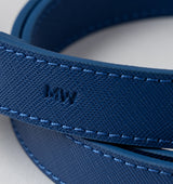 Cobalt Blue Standard Leather Dog Lead