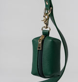 Hunter Green Standard Leather Dog Lead