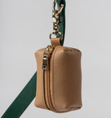 Tan Leather Poop Bag Holder