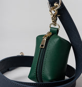 Hunter Green Leather Poop Bag Holder