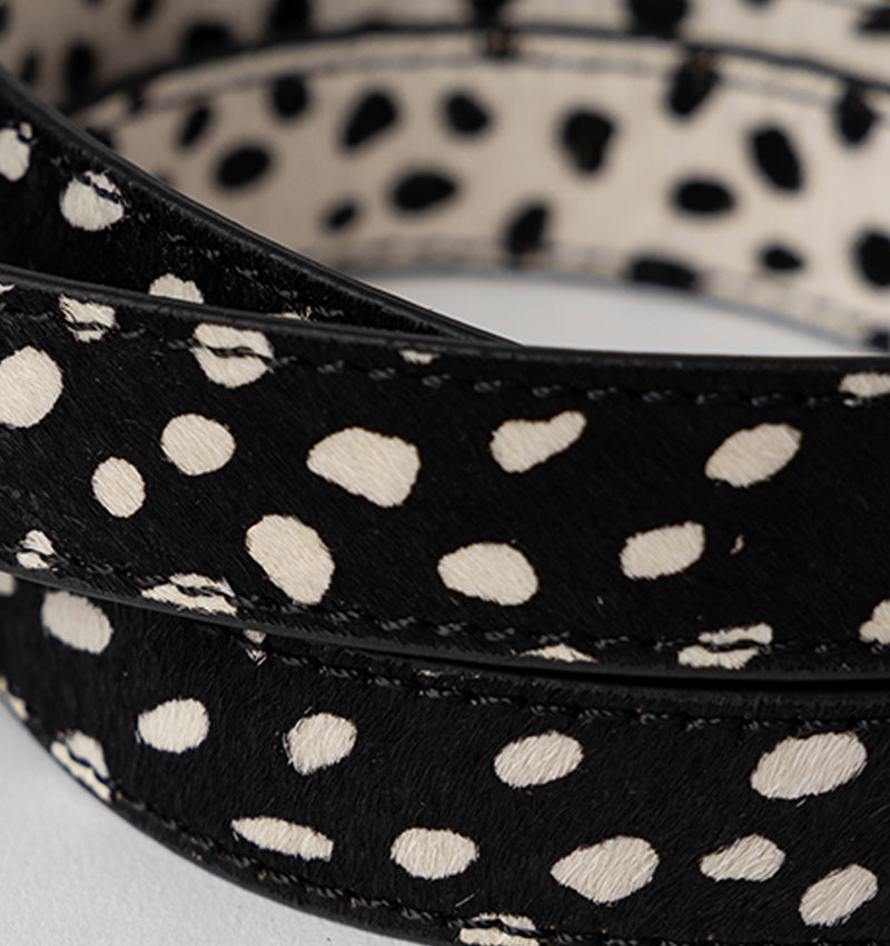 Polka Dot Leather Standard Dog Lead