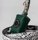 Hunter Green Leather Poop Bag Holder
